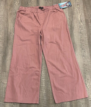 Soundstyle Pants Paper Bag Wide Leg Dusty Rose XL NWT